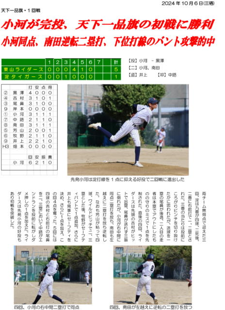 第26回全国中学生軟式野球大会(2024・第11期生)